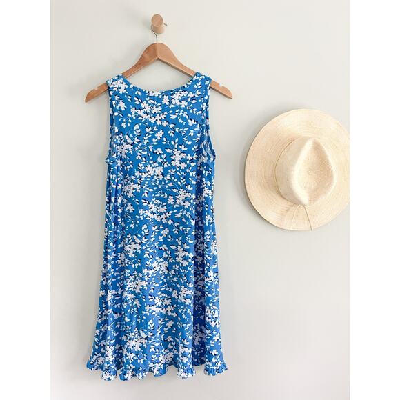 Draper James | Grace and Charm Floral Ruffle Nightgown | Blue Shadow | Sz S/M - Picture 7 of 7